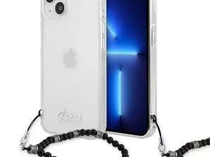 Atspėk GUHCP13SKPSBK iPhone 13 mini 5,4 colio skaidrus kietas dėklas Juodasis žirnis