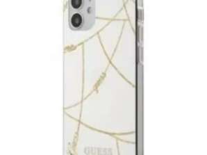 Atspėk GUHCP12SPCUCHWH iPhone 12 mini 5,4 colio baltas / baltas kietas dėklas Auksinis Ch