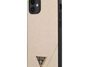 Guess GUHCP12SVSATMLLG iPhone 12 mini 5,4 « or / or clair hardcase S