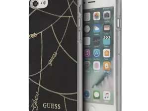 Guess GUHCI8PCUCHBK iPhone 7/8/SE 2022 / SE 2020 zwart/zwart hardcase
