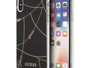Gjett GUHCI65PCUCHBK iPhone Xs Max svart / svart Hardcase Gold Chain Co