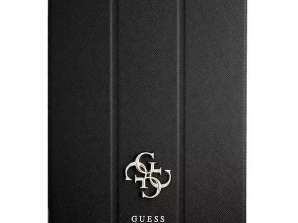 Guess GUIC12PUSASBK iPad 12,9 » 2021 Couverture de livre noir / noir Saffiano C