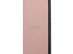 Uzminiet GUBKS22MPSASBPI S22+ S906 rozā/rozā grāmatu Saffiano Stripes