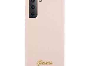 Guess GUHCS21MLSLMGLP S21+ G996 pink/pink hardcase Silicone Script M