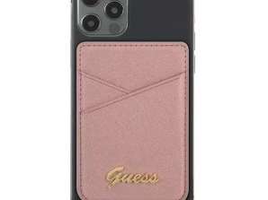 Guess Wallet Card Slot GUWMSSASLPI MagSafe Saffiano pink/pink