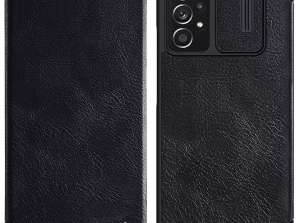 Nillkin Qin deri kılıf kılıf Samsung Galaxy A73 siyah