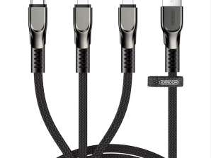 Joyroom 3in1 USB kabelis - Lightning / Lightning / USB Type C 3.5A 480 Mbp