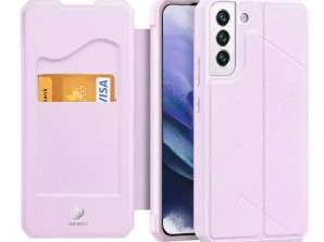 DUX DUCIS Skin X tampa da caixa de coldre com aba Samsung Galaxy S22 rosa