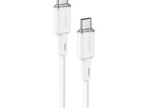 Cablu ACEFAST USB Type-C la USB Type-C 1.2m, 60W (20V/3A) alb (C2-03 wh