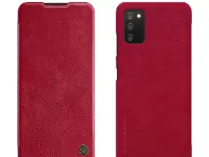 Funda funda de piel Nillkin Qin Samsung Galaxy A03s rojo