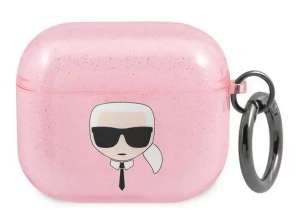 Karl Lagerfeld KLA3UKHGP AirPods 3 coque rose/rose Paillettes Karl’s He
