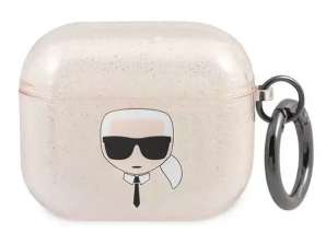 Karl Lagerfeld KLA3UKHGD AirPods 3 cover gold/gold Glitter Karl's Hea