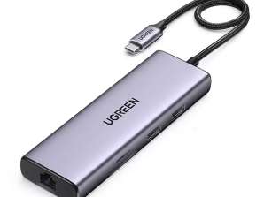 Kortläsare Ugreen 9in1 multifunktionell USB Type-C HUB - 2x USB 3.2 Gen