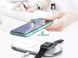 Choetech Qi 2in1 bezvadu lādētājs viedtālruņiem / Apple Watch ar