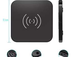 Choetech Qi vezeték nélküli töltő 10W telefon fejhallgatóhoz fekete (