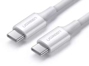 Ugreen kabelis USB kabelis C tips (vīrietis) līdz C tipam (vīrietis) 1 m balts (US3