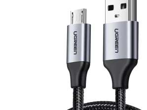 Ugreen кабель USB к микро USB кабель 2 м серый (60148)