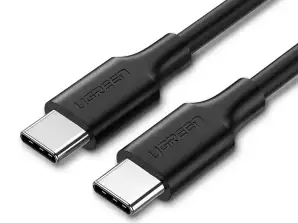 UGREEN USB C tipa datu pārsūtīšana un uzlādes kabelis 3A 0.5m melns