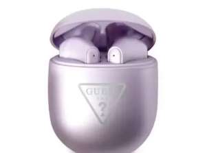 Auriculares inalámbricos Bluetooth Guess TWS + estación de acoplamiento púrpura