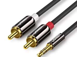 UGREEN cable audio cable 3.5 mm mini jack - 2RCA 2 m black (AV116 1
