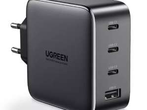 GaN UGREEN hurtigoplader 3x USB Type-C / USB Power Delivery 3.0 Quic