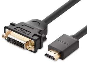 Ugreen kabelový kabel adaptér DVI adaptér 24 + 5 pin (samice) na HDMI