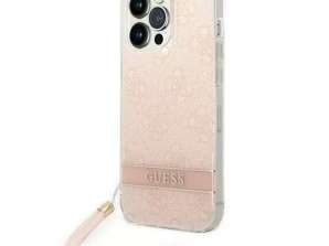 Dėklas Guess GUOHCP14XH4STP iPhone 14 Pro Max 6,7 colio rožinis / rožinis kietas dėklas