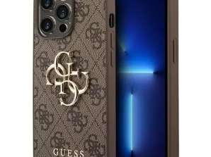 Case Guess GUHCP14X4GMGBR Apple iPhone 14 Pro Max 6,7 tuuman ruskealle/kulmakarvalle