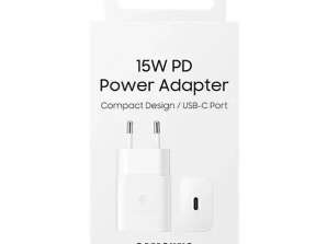 Cargador de pared para Samsung EP-T1510NW 15W Fast Charge blanco/blanco