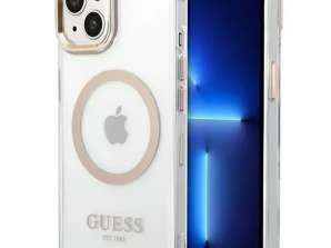 Case Guess GUHMP14SHTRMD Apple iPhone 14: lle 6,1 tuuman kulta / kulta kova kotelo