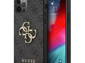 Case Guess GUHCP12L4GMGGR, skirtas Apple iPhone 12 Pro Max 6,7 colio pilka / pilka h