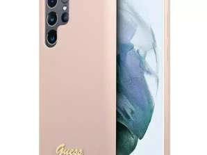 Guess Case GUHCS23LLSLMGPP Samsung Galaxy S23 Ultra S918 rózsaszín/tűhöz
