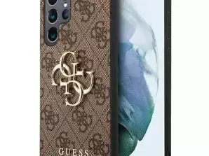 Case Guess GUHCS23L4GMGBR per Samsung Galaxy S23 Ultra S918 marrone / bro