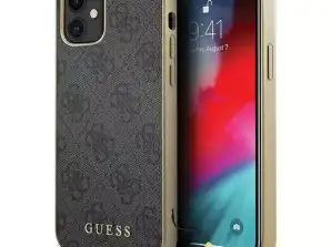 Case Guess GUHCP12SGF4GGR pour Apple iPhone 12 Mini 5,4 » gris/gris dur
