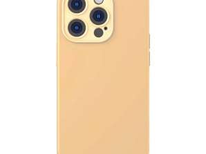 Baseus Liquid Silica Gel Case Kit para iPhone 14 Pro (Amarelo) + Vidro