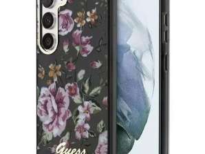 Case Guess GUHCS23SHCFWSK pour Samsung Galaxy S23 S911 noir / noir dur