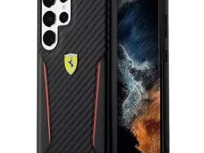 Dėklas Ferrari FEHCS23LNPYK, skirtas Samsung Galaxy S23 Ultra S918 juoda / blac