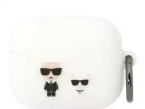 Karl Lagerfeld Ochranné puzdro na slúchadlá KLACAPSILKCW pre Apple AirPod