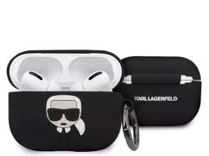 Karl Lagerfeld KLACAPSILGLBK Schutzhülle für Apple AirPo
