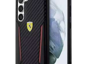 Coque Ferrari pour Samsung Galaxy S23 HardCase Carbon Contrast Edges charm