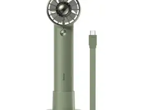 Baseus Flyer turbīnas pārnēsājamais rokas ventilators + zibens kabelis (zi