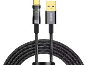 USB-auf-USB-C-Kabel Baseus Explorer, 100W, 2m (Schwarz)