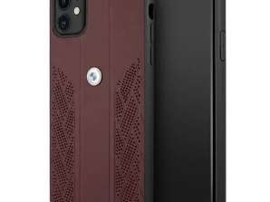 BMW BMHCN61RSPPR Capa para Apple iPhone 11 / Xr hardcase Leather Curve Pe
