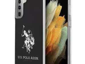 US Polo Shiny Big Logo telefoonhoesje voor Samsung Galaxy S21 zwart / bl