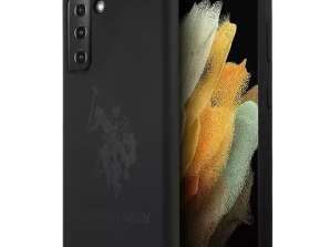 Калъф за телефон US Polo Silicone On Tone за Samsung Galaxy S21 черен/