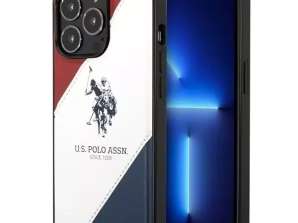 US Polo Tricolor präglat telefonfodral iPhone 14 Pro 6,1