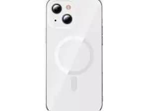 Кришталевий магнітний чохол Baseus для iPhone 13 (прозорий) + га скло