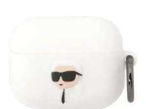 Karl Lagerfeld zaštitno kućište za slušalice za AirPods Pro poklopac bijelo / w