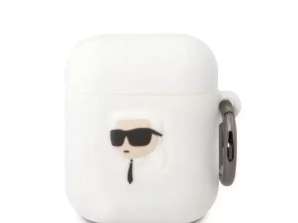 Karl Lagerfeld Zaštitno kućište za AirPods slušalice 1/2 poklopac bijeli / w