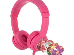 BuddyPhones Raziščite plus žice slušalke za otroke (roza)